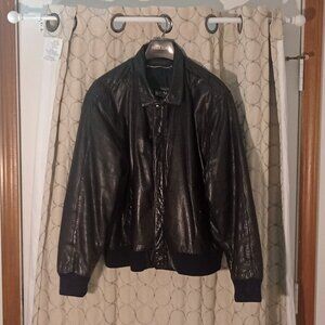 Vintage U2 Wear Me Out Black Leather Jacket Mens 44